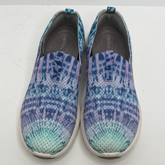 Aetrex Comfort Slip-On Sneakers | Size 7.5–8 | Excellent Condition-Blue-Purple - Picture 2 of 10